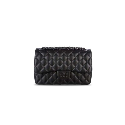 CHANEL SO BLACK JUMBO CLASSIC FLAP BAG  (30*19.5*10cm)